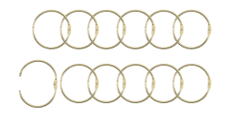 Book Binding Rings 50mm Gold 