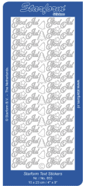 Stickers God Jul - Silver