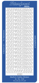 Stickers Ark med Siffror - Silver