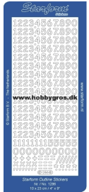 Stickers Ark med Siffror - Silver