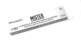 49 and Market Rub-On - Alphabet Mister 