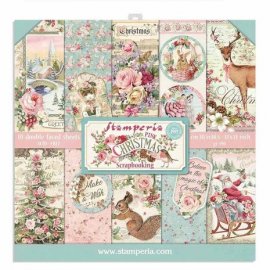 Stamperia Paper pack 12x12 - Pink Christmas