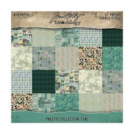 Tim Holtz Idea Ology Paper pack 8x8 - Teal