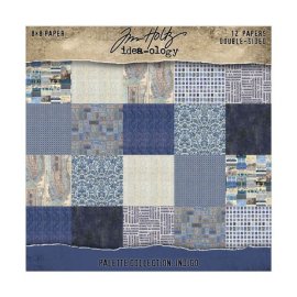 Tim Holtz Idea Ology Paper pack 8x8 - Indigo