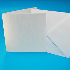 Kort & Kuvert 6x6 inch - White Linen