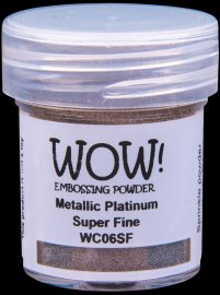 WOW! Embossing Powder Metallics -Platinum - Super Fine