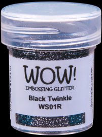 WOW! Embossing Powder Glitter - Black Twinkle Regular