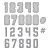 Spellbinders Dies - Jersey Numbers Set