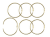 Book Binding Rings 75mm Gold 6pcs