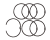 Book Binding Rings 75mm Black 6pcs