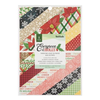 Vicki Boutin 6x8 Paper Pad - Evergreen & Holly