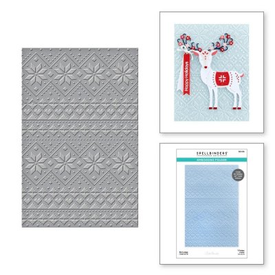 Spellbinders Embossing Folder - Ski Lodge Winter Tales