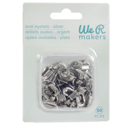 We R Crop-A-Dile Oval Eyelets - Silver