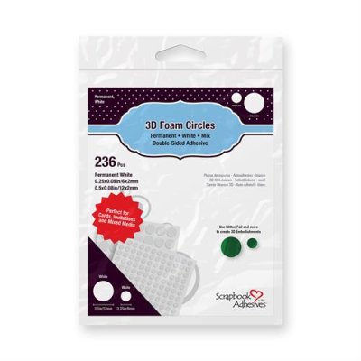 3D Foam Circles White Mix