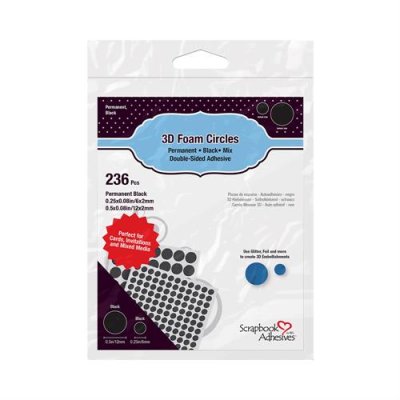 3D Foam Circles Black Mix