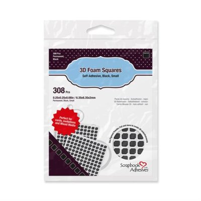 3D Foam Squares Black