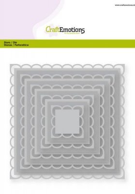 CraftEmotions Big Nesting Die - Square Scalop XL