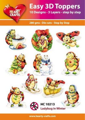 Easy 3D Toppers - Ladybug in Winter 