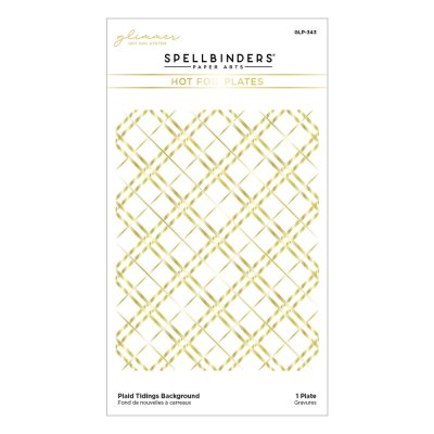 Spellbinders Glimmer Hot Foil Plates - Plaid Tidings Background
