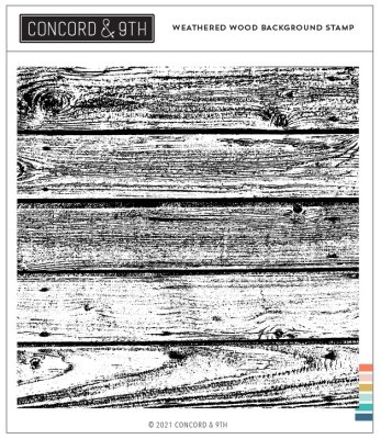 Concord & 9th Clear Stamps 6X6 - Weathered Wood Background