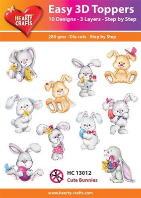 Easy 3D Toppers - Cute Bunnies
