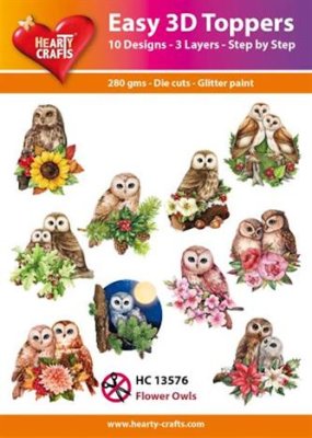Easy 3D Toppers - Flower Owls