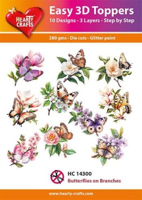 Easy 3D Toppers - Butterflies on Branches