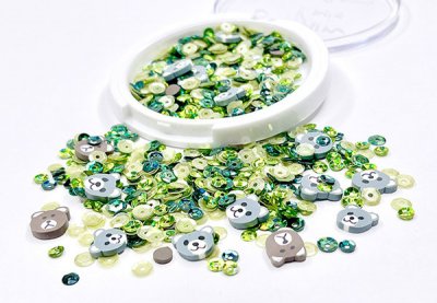 Picket Fence Sequin Mix - Bears in the Forest 