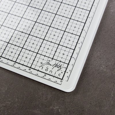 Tim Holtz Glass Studio Mat - White 