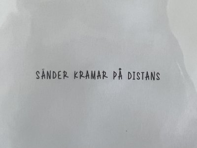 Gummiapan Stämpel - Sänder kramar på distans 