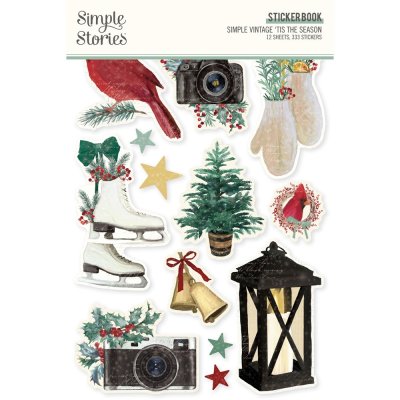Simple Stories 6x8 Sticker Book - Simple Vintage ´Tis The Season