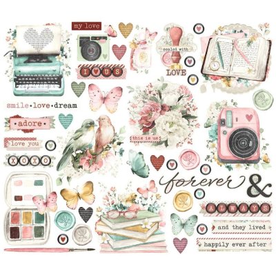 Simple Stories Die Cuts - Vintage Love Story 