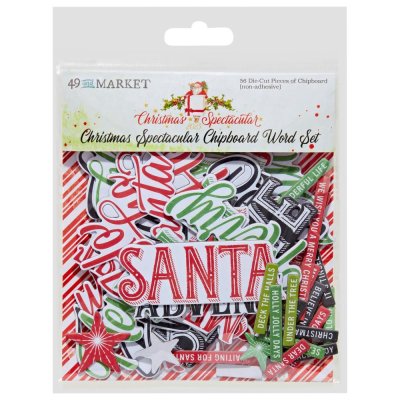 49 and Market Chipboard Words - Christmas Spectacular 2023