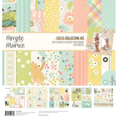 Simple Stories 12x12 Cardstock Collection - Classic Pooh Baby