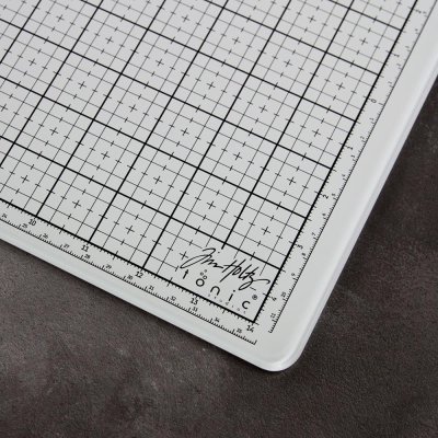 Tim Holtz Travel Glass Studio Mat White