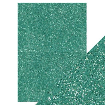 Craft Perfect Glitter Card - Turquoise Lake