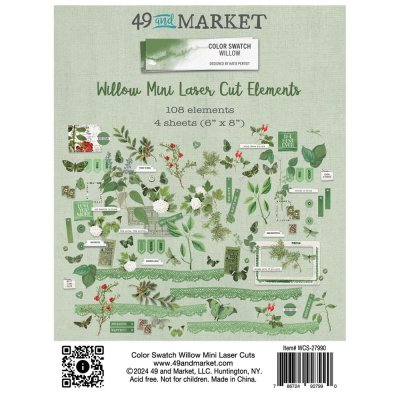 49 and Market Mini Laser Cut Outs - Color Swatch: Willow 