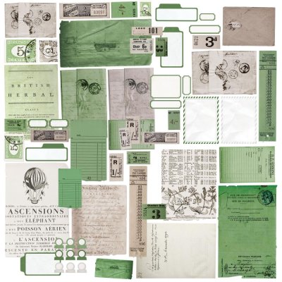 49 and Market Ephemera Stackers - Color Swatch: Willow 