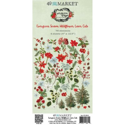 49 And Market Laser Cut Outs - Wildflowers Evergreen Season