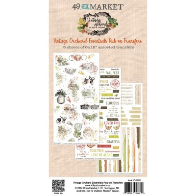 49 And Market Rub-On Transfer Set Essentials - Vintage Orchard