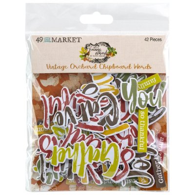 49 And Market Chipboard Word Set - Vintage Orchard