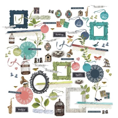 49 And Market Laser Cut Outs Elements - Birdsong
