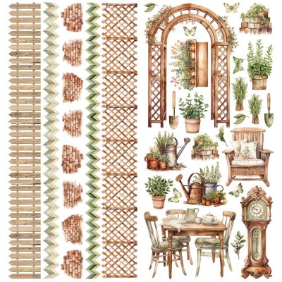 49 and Market Laser Cut Outs Elements - Cottagecore