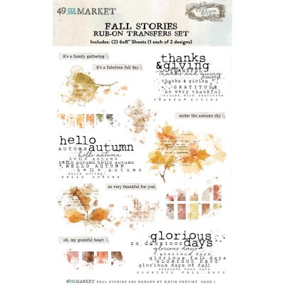 49 And Market Rub-On Set - Fall Stories