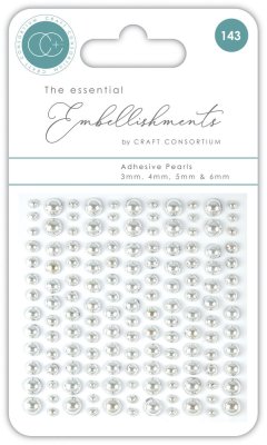 Craft Consortium Adhesive Pearls Silver
