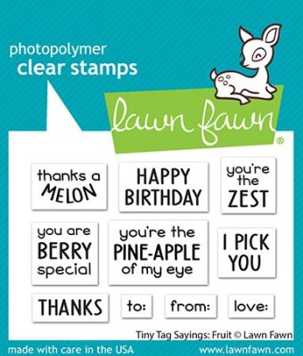 Lawn Fawn Stamps - Tiny Tag Sayings: Fruit
