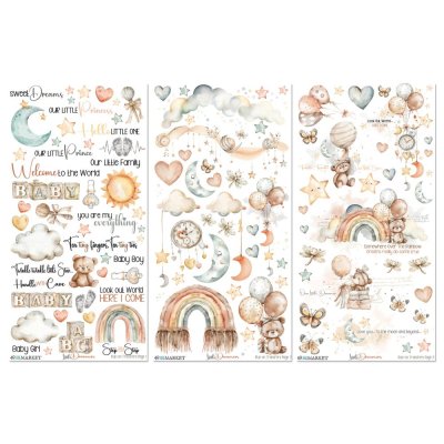 49 And Market Rub-On Transfer Set - Little Dreamer