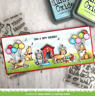 Lawn Fawn Stencil - Slimline Grassy 