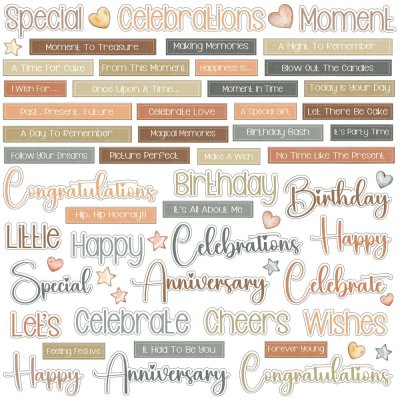 49 And Market Chipboard word Set - Little Celebrations