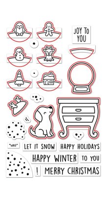 Lawn Fawwn Dies - Little snow globe: dog